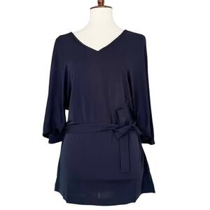 & Other Stories Women's V-neck‎ Belted Waist Top Tunic  Size 6